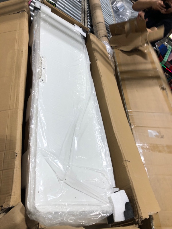 Photo 1 of **NEW**YDN Standing Desk with Drawers, 48 x 24 Inch Electric Adjustable Height Stand Up Desk, Sit Stand for Home Office, White