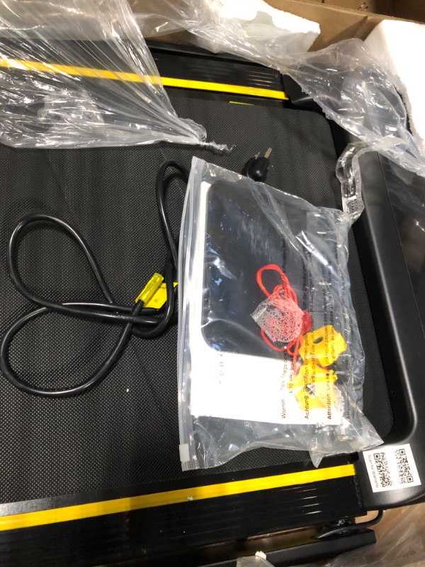 Photo 1 of ** USED** YPOO Foldable Treadmill with Incline, Walking Pad with Handle Bar 3 Level Incline, Portable Folding Treadmills for Home/Office 300 Lbs Capacity, Quiet Desk Treadmill with Remote Control & APP