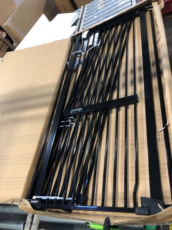 Photo 1 of ** USED*** No Pawblems 55.1" Extra Tall Pet Gate for Cat/Dog, 29.9-44.4" Wide Auto Close Tall Cat Gate, NO Drilling Pressure Mounted for Doorways/Hallways, 1.37" Narrow Bar Spacing, Black