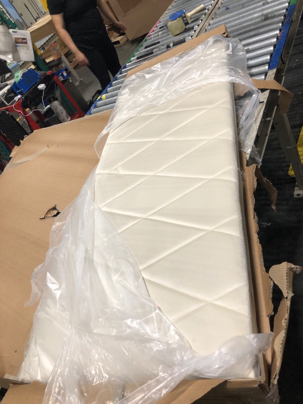 Photo 1 of ** NEW** CXVX Queen Size Bed Frame with Diamond Tufted Headboard, Velvet Upholstered Platform Bed and Wooden Slat Support, Noise-Free, No Box Spring Needed, Easy Assembly, Beige