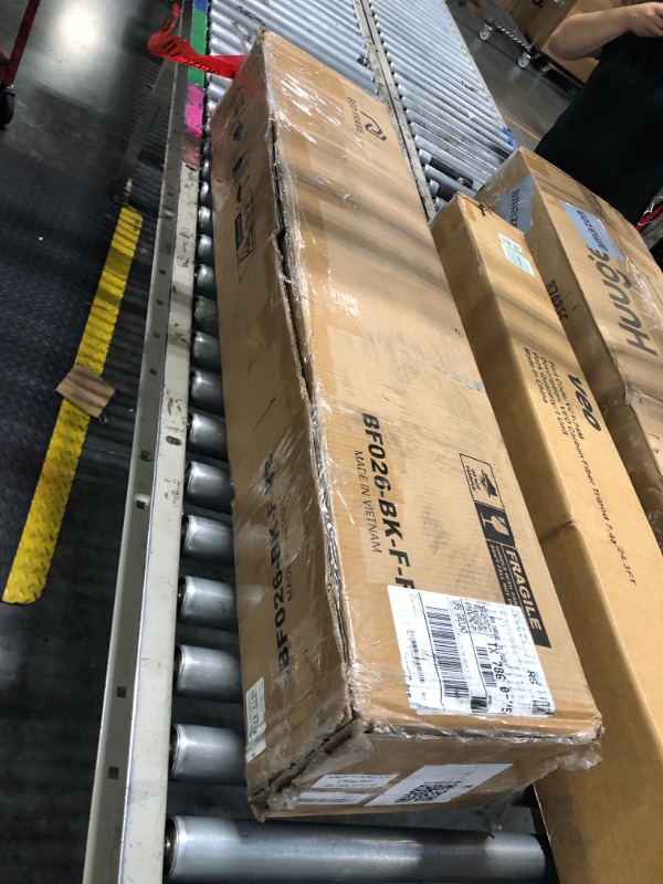 Photo 1 of ** NEW**** Rolanstar Bed Frame Full Size with USB Charging Station, LED Bed Frame with Wood Storage Headboard, Black Metal Platform Bed with Under Bed Storage, No Box Spring Needed, Noise Free