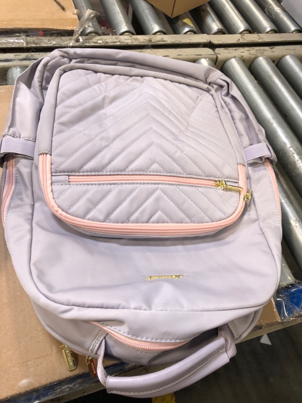 Photo 1 of ***DIRTY**LOVEVOOK Laptop Backpack for Women 15.6 inch,Cute Travel Carry on Backpack Purse,Professional Computer Bag,Waterproof Work Business College Teacher Bag with USB Port,Grey Pink
