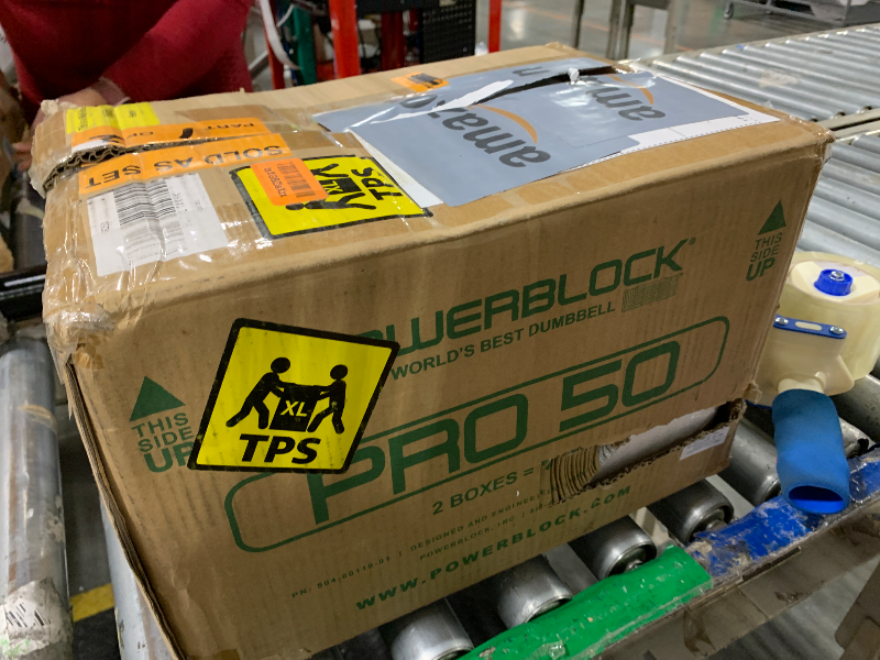 Photo 1 of **ONE **PowerBlock Pro 50 Adjustable Dumbbell, , 5-50 lb. Dumbbell, Durable Steel Build, Innovative Workout Equipment, All-in-One Dumbbell