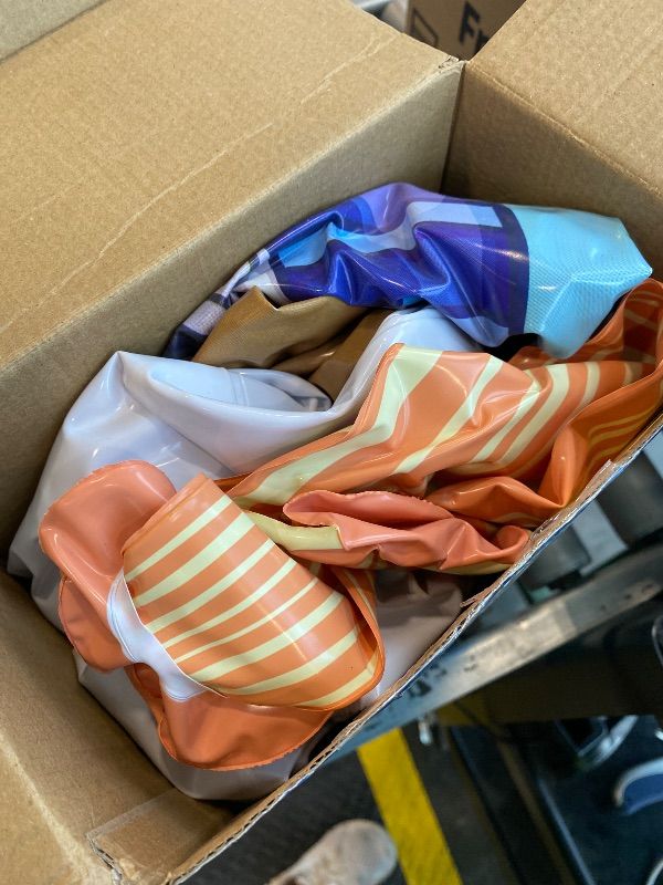 Photo 1 of *MISSING PARTS UNKNOWN*
Super Pumped! Inflatable Double-Sided Baseball & Football Target Set - Blow Up Toy with Soft Football, Baseball & Inflatable Bat - Fun Toss Games for Indoor, Outdoor, Backyard & Party Favor - 5 Feet