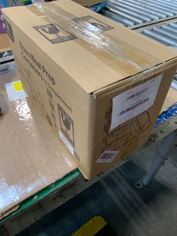 Photo 1 of [5-Pack,36 Oz]Glass Meal Prep Containers 2 Compartments Portion Control with Upgraded Snap Locking Lids Glass Food Storage Containers, Microwave, Oven, Freezer and Dishwasher (4.5 Cups)