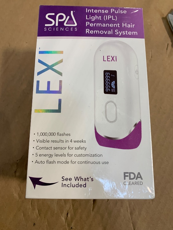 Photo 1 of *** FACTORY SEALED***Spa Sciences - LEXI - Painless Permanent IPL Hair Removal System - FDA Cleared with 999,999 flashes, Auto Flash, and Skin Sensor