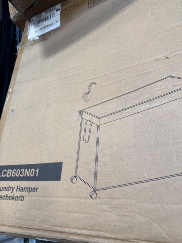 Photo 1 of *** SIMILAR IMAGE COLOR BEIGE***180L Large Laundry Hamper, 3 Compartment Laundry Basket with Lid, Removable Bag & Metal Structure with Industrial Wheels, Suitable for Bathroom, Dorm Room, Laundry Room (Black, 180L)