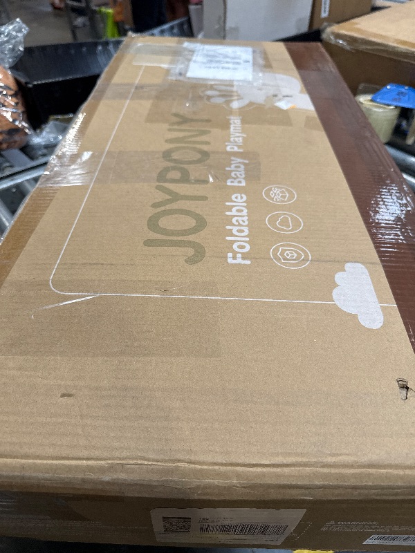 Photo 1 of *** SIMILAR IMAGE UNKNOWN SIZE***NOONKTY 79x71 Extra Large Baby Play Mat for Floor, Foldable Foam Playmat for Babies 0-12 Months & Kids, Non-Toxic Waterproof Baby Mat for Floor, Thick Playpen Mat for Tummy Time Crawling, Rainbow