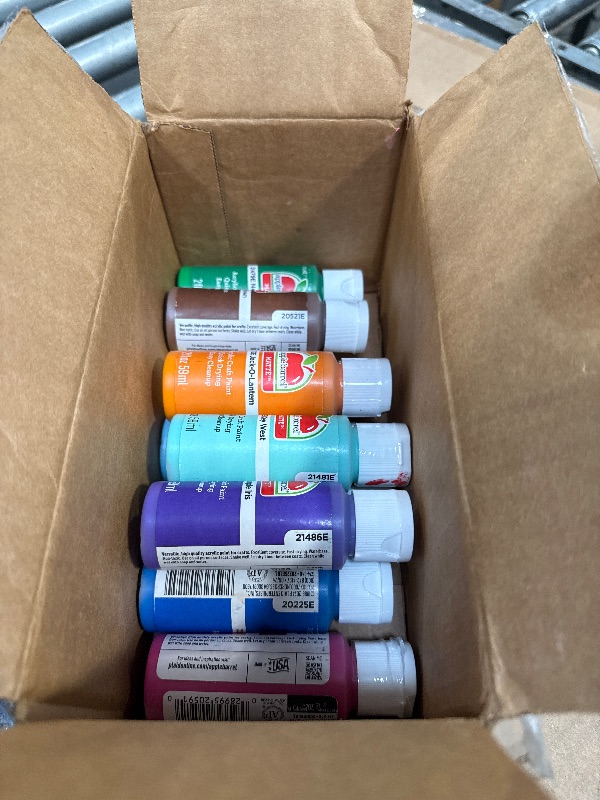 Photo 1 of *** MISSING 6 count***Apple Barrel, Vibrant Spectrum Collection Acrylic Craft Paint, PROMOABIII, 2 fl oz each, 16 assorted matte colors, 16 count