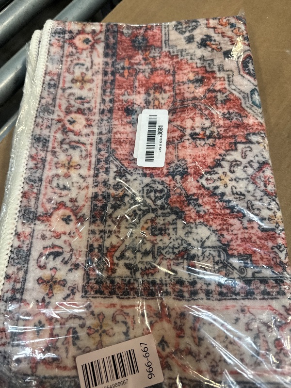 Photo 1 of 2 Pcs Area Rugs 18" x 30" Washable Non Slip Retro Floor Mat Area Rug Absorbent Entrance Rug Distressed Front Door Mat,Welcome Mats Entryway Rug Doormats for Kitchen (Terracotta)