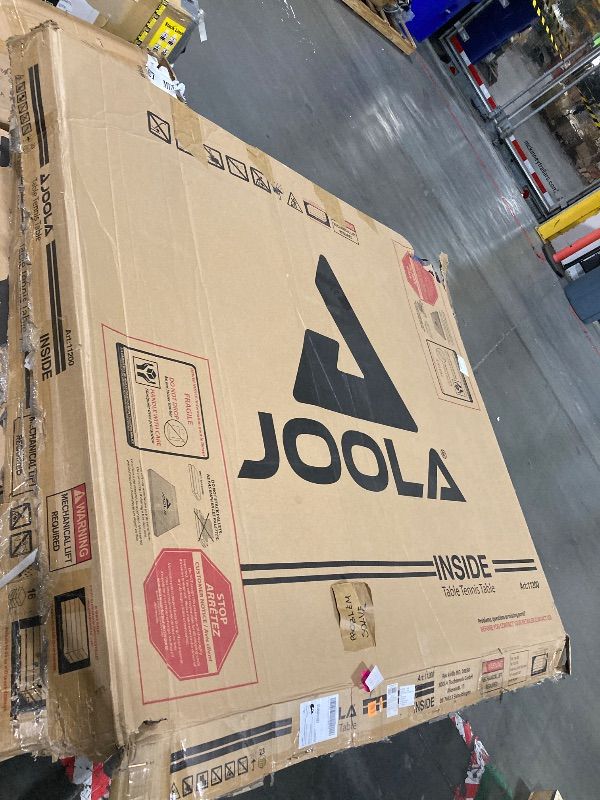 Photo 1 of **** VERY USED/ DAMAGE MINOR / UNTESTED*** JOOLA Inside Professional MDF Indoor Ping Pong Table with Quick Clamp Table Tennis Net and Post Set - 10 Minute Easy Assembly - Tournament Quality - Foldable with Single Player Playback Mode