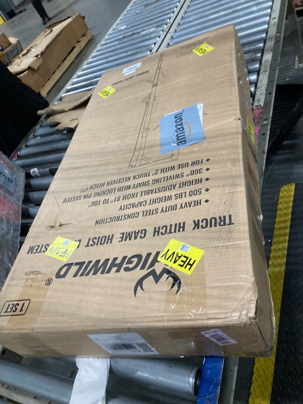 Photo 1 of ** USED/ MISSING PARTS** Highwild Truck Hitch Game Hoist & Gambrel - 500lbs with 360 Degree Swivel - Complete Hoist Kit (Included Winch/Gambrel)