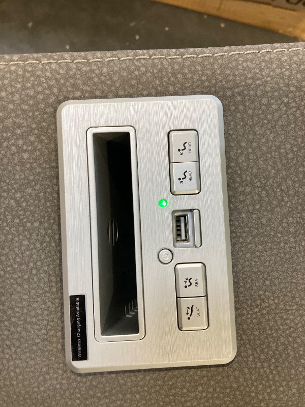 Photo 1 of ** used***Signature Design by Ashley Next-Gen DuraPella Modern Faux Leather Power Recliner with Adjustable Headrest, Gray