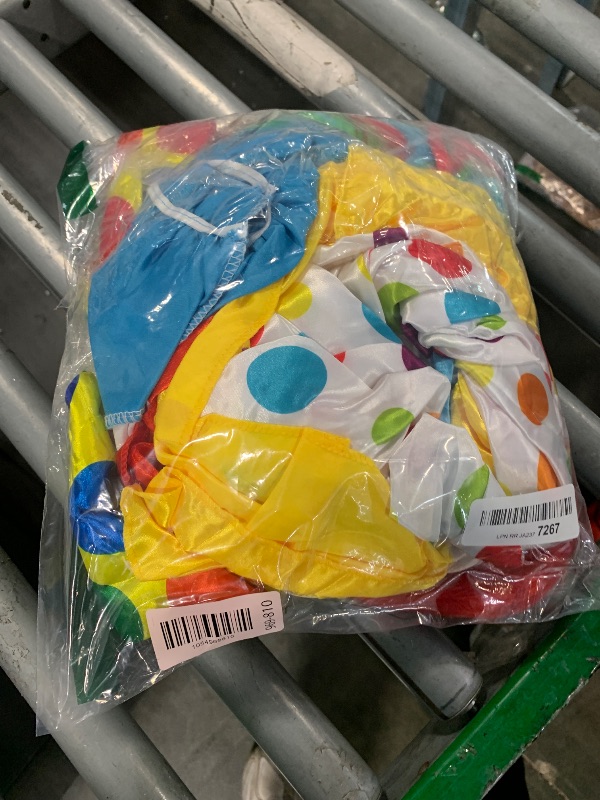 Photo 1 of ***MISSING PIECES*** Handepo 6 Pcs Clown Costume Set Women Circus Dress Rainbow Clown Wig Headband Nose Shorts Gloves for Halloween cosplay(3x-large)