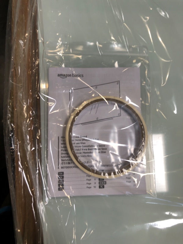 Photo 1 of **** MISSING MARKEWR LEDGE ***** Amazon Basics Glass Dry-Erase Board, Magnetic Frameless Whiteboard, 96W" x 48H"