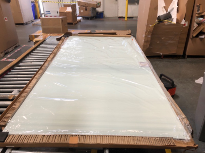 Photo 1 of **** MISSING MARKEWR LEDGE ***** Amazon Basics Glass Dry-Erase Board, Magnetic Frameless Whiteboard, 96W" x 48H"