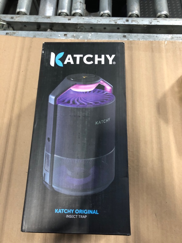Photo 1 of ****MISSING 2 STICKY PADS**** **** Katchy Flying Insect Trap Indoor – Catcher & Killer for Mosquito, Fruit Fly, Gnat & Small Moth – Non-Zapper with Suction & Blue Light – Ideal for Indoor Spaces, Kitchen & Plants (Original, Black)