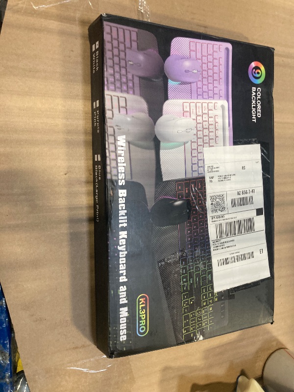 Photo 1 of ***UNKNOWN IF IT WORKS**Wireless Keyboard and Mouse Combo - 9 Backlit Effects, RGB, Ergonomic Wrist Rest, Phone Holder, 2.4G Full Size, Rechargeable, Sleep Mode, Quiet Keyboard Set for Computer, PC, Laptop, Mac, Windows