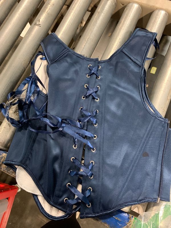 Photo 1 of ****SIMILAR ITEM**** Scarlet Darkness Overbust Corset Women Renaissance Lace Up Corset Tops Medieval Velvet Bustier Royal Blue Size 6