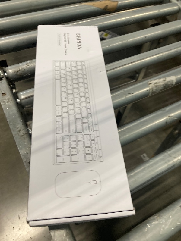 Photo 1 of ***MISSING USB****seenda Rechargeable Wireless Keyboard and Mouse - Ultra-Thin Metal Keyboard with Low-Profile Keys, 2.4G Wireless Keyboard for Windows PC Laptop Computer - Black