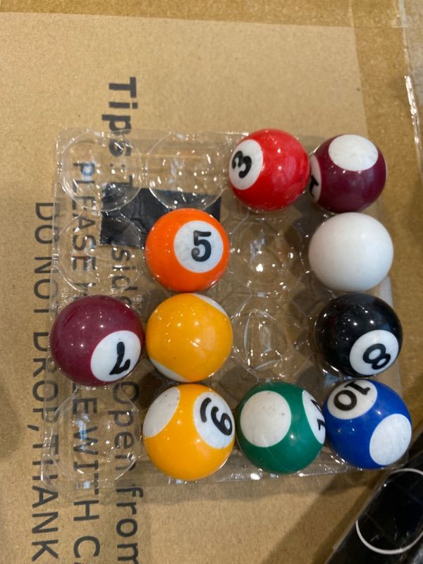 Photo 1 of ***MISSING PIECES*** MGBISYI Mini Pool Ball Set,16pcs/Set 0.98Inch Resin Mini Billiard Ball Children Toy Small Pool Cue Balls Full Set Mini Pool Table Accessories