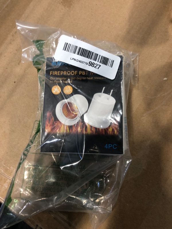 Photo 1 of (4PACK) E26/E27 Adapter Converts Outlet to Lamp Socket, 660 Watt, 125 Volt, AC Plug to E26 Two Outlet Light Adapter, White