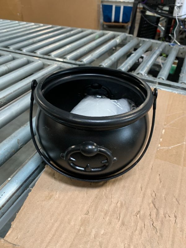 Photo 1 of ** Black Plastic Bowl ***Halloween Outdoor Decorations - Witches Cauldron with Tripod Bicolor Eyeball Lights - Black Plastic Bowl Decorations - Candy Barrel Decorations for Home and Porch Decor