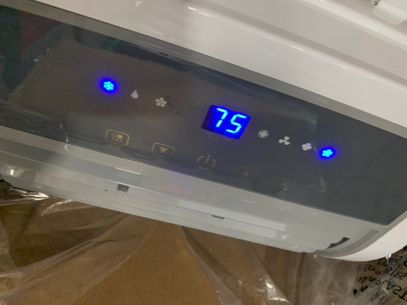 Photo 1 of ***MISSING PIECES*** ***READ CLERK NOTE*** BLACK+DECKER Portable Air Conditioner, 12,000 BTU (8,000 BTU SACC) for Rooms up to 550 Sq. Ft., Portable AC with Follow Me Remote Control and Window Kit, BPACT12WT, White