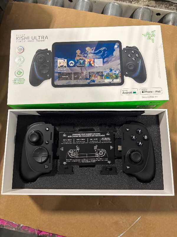 View 4 of Razer Kishi Ultra Gaming Controller for Android, iPhone 15 & 16 Series, iPad Mini A17 Pro & 6 (USB C): Pro Controls - Ergonomic Grip - Stream PC, Xbox, PS5 Games on Mobile, Phone, Tablet - Chroma RGB