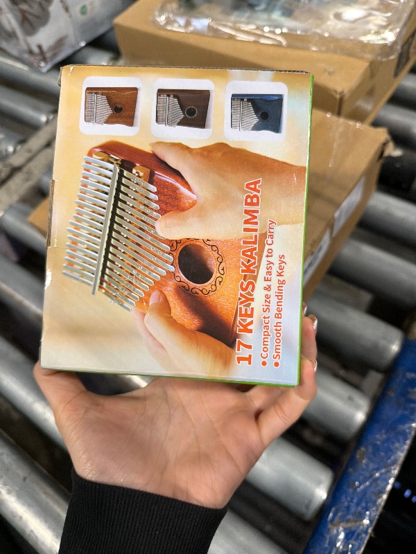 View 2 of **SOME KEYS DONT SOUND**Kalimba Thumb Piano 17 Keys Finger piano (Brownish red)