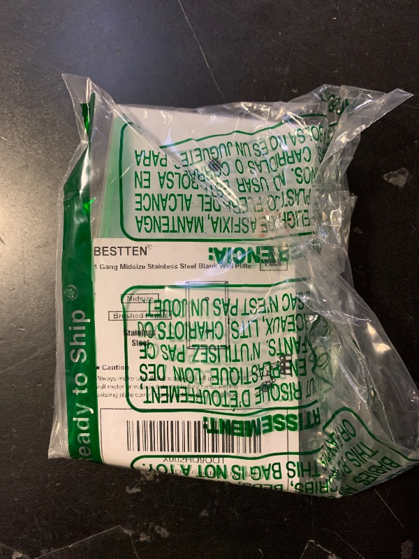 Photo 1 of [5 Pack] BESTTEN 1-Gang Midsize Blank Metal Wall Plate, Midway No Device Metal Outlet Cover, Durable Corrosion Resistant, H4.86” x W3.12”, Brushed Finish, Silver