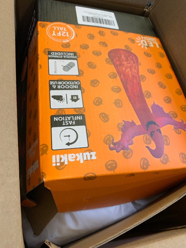 Photo 1 of 12FT Giant Halloween Inflatables Ghost with 3-Colored Flame Rotation LED Lights, Huge Spooky Halloween Decoration Outdoor Large Halloween Blow Up Yard Decorations Tall Blow-ups for Lawn Party (1PCS)