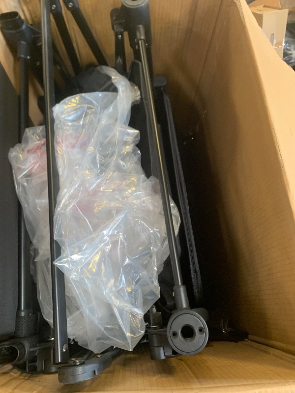 Photo 1 of VOOI Stroller Wagon 4 Seater, Wagon for Kids, Collapsible W4 Stroller with Seats with 5-Point Harnesses, Easy Access Zipper Door, and Removable Sun Canopy (Black, W4-Large)