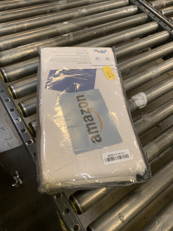 Photo 1 of 100% Blackout Shield Linen Blackout Curtains for Bedroom 108 Inches Long, Back Tab/Rod Pocket Living Room Drapes, Thermal Insulated Blackout Curtains 2 Panels Set, 50" W x 108" L,Cream