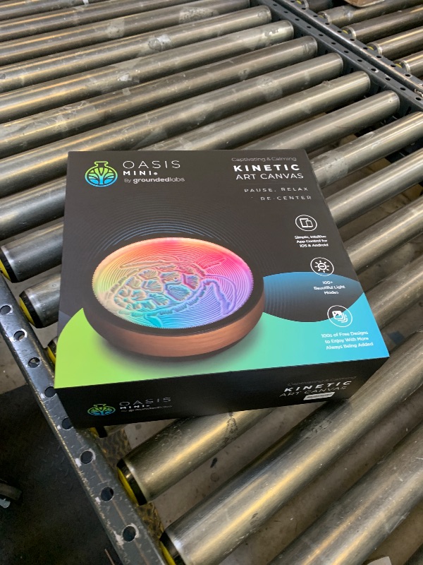 Photo 1 of Oasis Mini Kinetic Sand Art, Real Bamboo, Zen Stress Relief, iOS and Android Compatible, with Smart LED Lighting