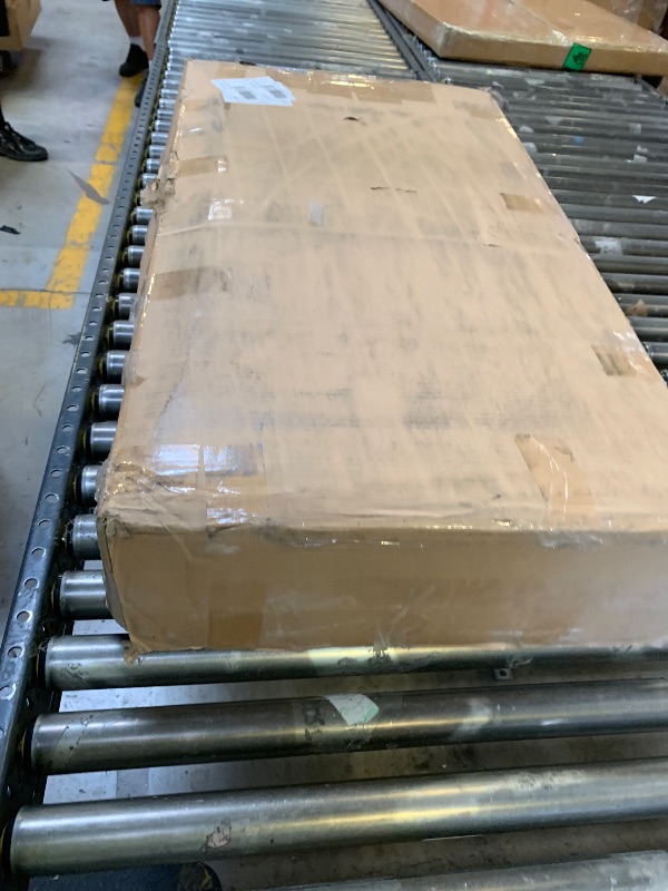 Photo 1 of **INCOMPLETE*BOX 1 OF 3 ONLY** Merax Full Size Murphy Bed with 2 Five-Layer Cabinet, Modern Wall Bed with Shelves and LED Lights, Foldable Wood Platform Bed Folded into Cabinet for Guest Room, Home and Office, Grey