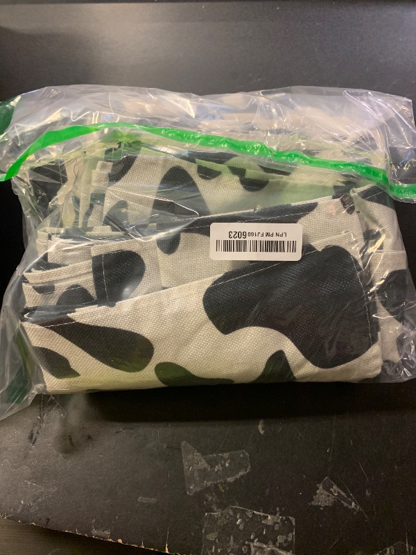 Photo 1 of 10 Pcs Linen Cow Print Table Runner Black and White Farm Cow Print Tablecloth Western Barnyard Cowboy Themed Table Cloths for Birthday Party Decorations Home Kitchen Table Supplies ( 13 x 72 in)