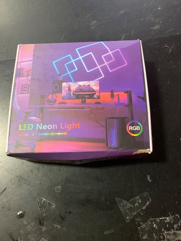 Photo 2 of KANTUTOE LED Neon Rope Lights, 32.8ft RGB LED Light Strip, 24V Music Sync App/Remote Control DIY Rope Light, IP67 Waterproof Gaming Neon Strip Lights for Bedroom Indoor Oudoor Décor