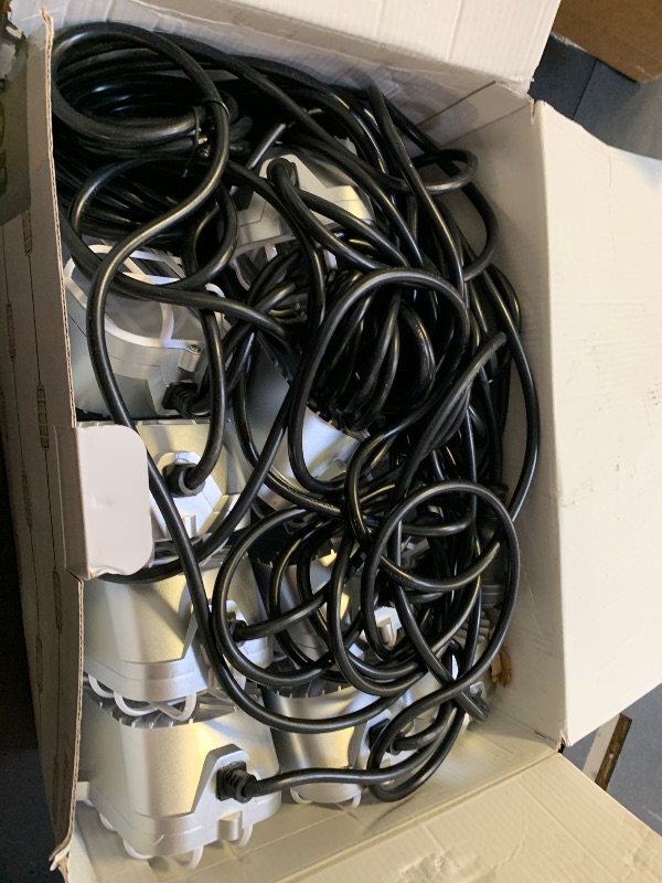 Photo 1 of 100ft LED Construction String Lights 300W Super Bright 30000LM Work Lights String Connectable Design for Workplace, Warehouse, Garage, RV, Indoor and Outdoor Weatherproof Temporary Lighting