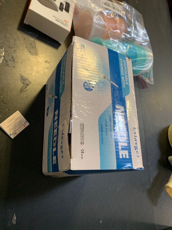 Photo 1 of 100 Pack Disposable 3ml/cc Lab Syringes with 23Ga 1 Inch Needle Luer Lock, Individually Sealed Packed