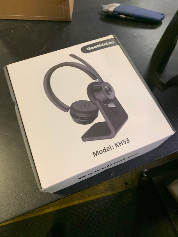 Photo 1 of (Upgraded Version) Wireless Headset, Bluetooth Headset with Noise Cancelling Microphone, Best Headphones with Mic Mute & USB Dongle for PC/Computer/Laptop/Cell Phones/Remote Work/Call Center