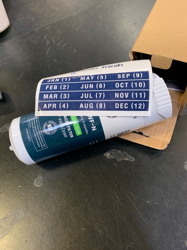 Photo 1 of GLACIER FRESH Water Filter Compatible with XWFE (Built-in CHIP), Replacement for GE XWFE, XWF Refrigerator Water Filter NSF/ANSI 42 Certification Pack of 1