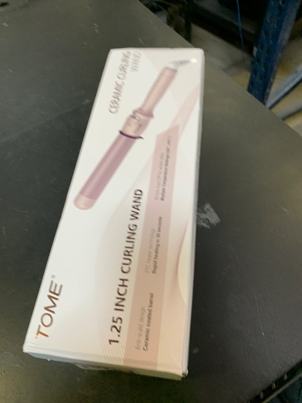 Photo 1 of 1.25 Inch Hair Curling Wand,Ceramic Curling Iron 1 1/4 Inch,Dual Voltage Hair Curler with Glove Included,Curly Hair Tools for Styling,Adjustable Temperature (180°F to 410°F for All Hair Types)