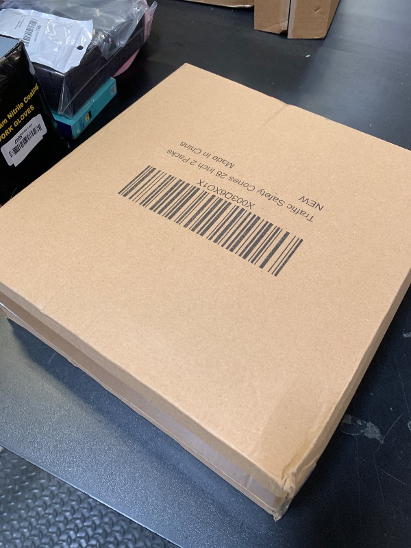 Photo 1 of [2 Pack]28 Inch Collapsible Traffic Safety Cones - Parking Cones with Reflective Collars, Orange Safety Cones for Parking lot, Driveway, Driving Training etc