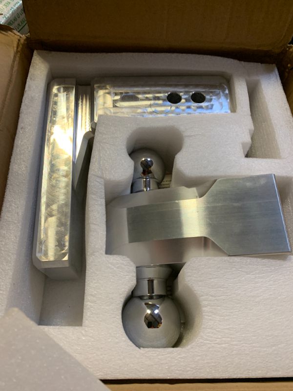 Photo 1 of RENO Adjustable Trailer Hitch, Only Compatible with 3-inch Receiver Hitch 6" Rise/Drop Tow Hitch, Heavy Duty 2" & 2-5/16" Ball Hitches with 21,000 LBS GTW (1 Pack, Aluminum)