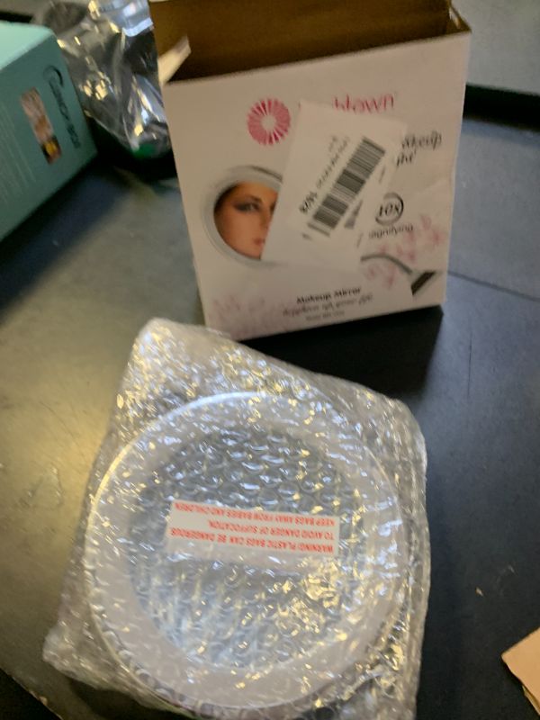 Photo 1 of 10x Magnifying Mirror with Light, Flexible Gooseneck Make up Mirror with Lights and Magnification, Battery Operated Cordless with Suction Cups for Wall Bathroom