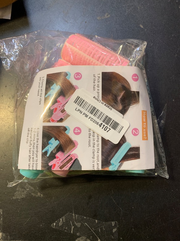 Photo 1 of 6pcs Volumizing Hair Clips, Magicalmai Instant Hair Volume Clips, Natural Fluffy Volumizer Root Lifting Clip for Women Girls, No Crease Hair Root Volume Clips- Pink & Blue