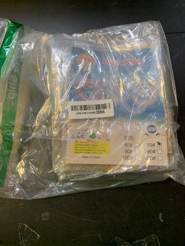 Photo 1 of Whaline 4Pcs Inflatable Pool Floats Toys Clear Swim Tubes Rings Glitter Gold Pool Tube for Boys Girls Outdoor Summer Swimming Pool Beach Party Favors Supplies