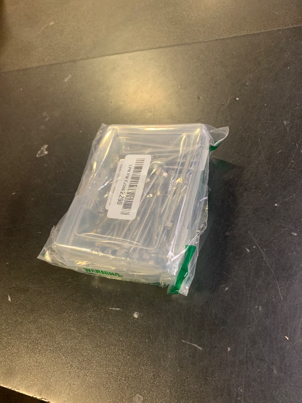 Photo 1 of #12 x 3 (50 PCS) Sheet Metal Screws, Hex Washer Head Self Drilling Screw, 410 Stainless Steel Flanged Fast Self Tapping Screws, Hex Bit Socket Included