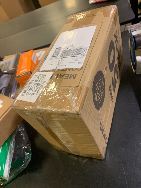 Photo 1 of 100-Piece (50-Pack) 24 OZ Meal Prep Containers Reusable with Lids, Sturdy Leakproof & Food Safe, Microwave, Freezer, Dishwasher Safe To Go Food Containers, Plastic Take Out Containers, Black